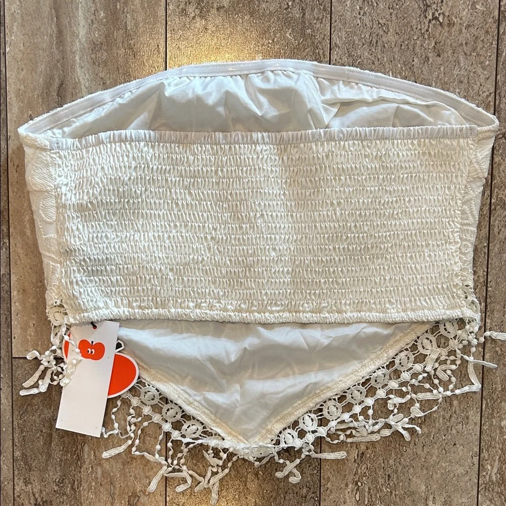 Cider Ivory Lace Fringe Bandeau - Picture 5 of 9